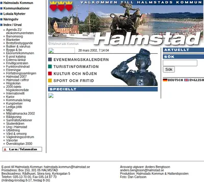 Halmstadliv startsida 2002