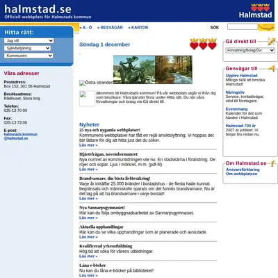 Halmstadliv startsida 2003