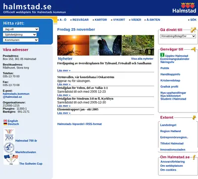 Halmstadliv startsida 2005