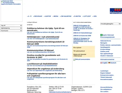 Halmstadliv startsida 2008