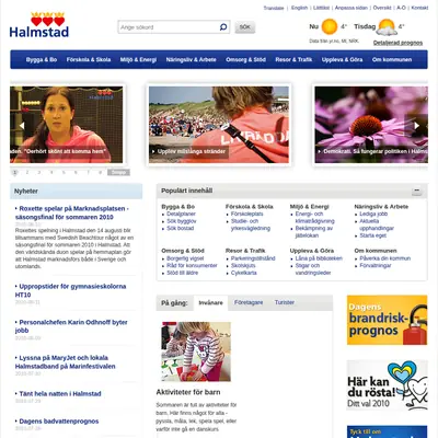 Halmstadliv startsida 2010