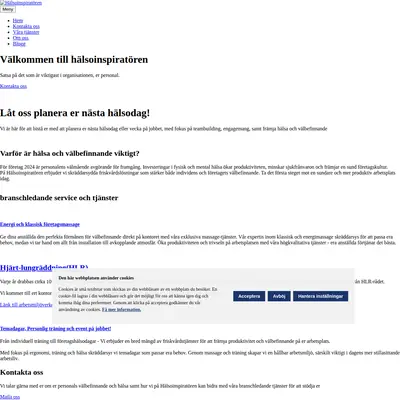 Hälsoinspiratören startsida 2025