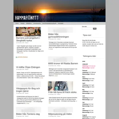 HammaröNytt startsida 2016