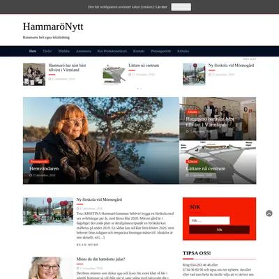 HammaröNytt startsida 2019