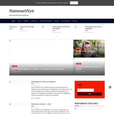HammaröNytt startsida 2020