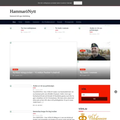 HammaröNytt startsida 2021