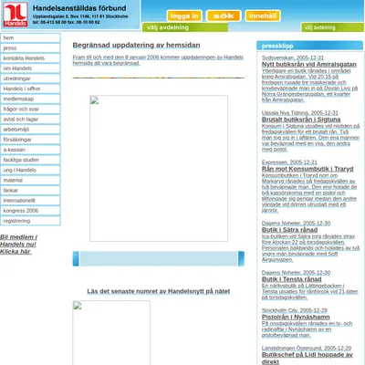 Avdelningsnytt i Linköping startsida 2006