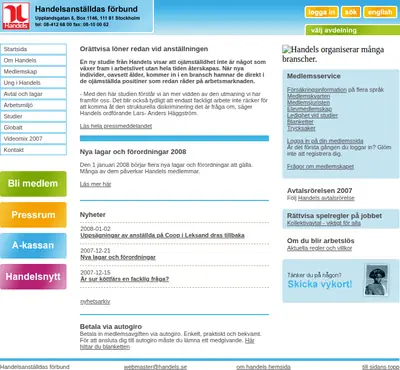 Avdelningsnytt i Linköping startsida 2008