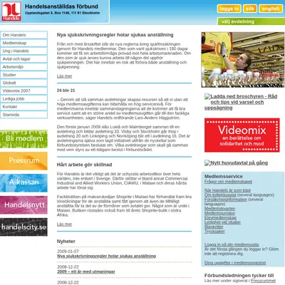 Avdelningsnytt i Linköping startsida 2009