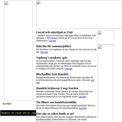 handelsnytt.se startsida 2003