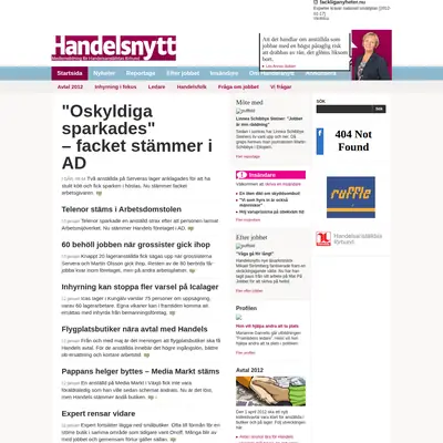 handelsnytt.se startsida 2012