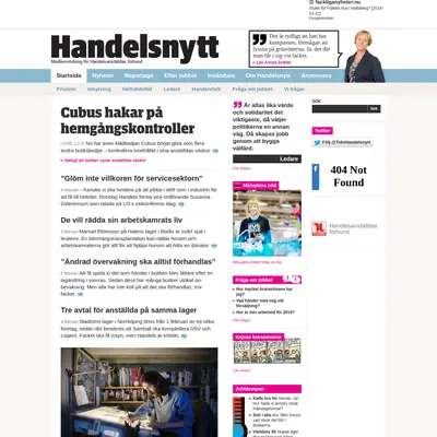 handelsnytt.se startsida 2014