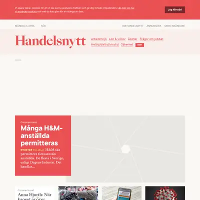 handelsnytt.se startsida 2020