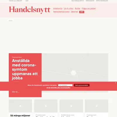 handelsnytt.se startsida 2021