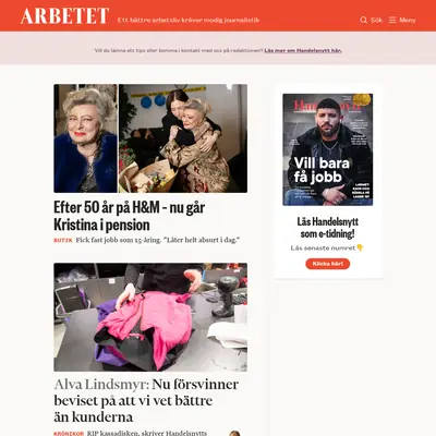 handelsnytt.se startsida 2026
