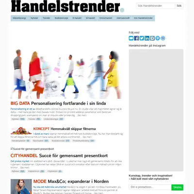 www.handelstrender.se startsida 2016