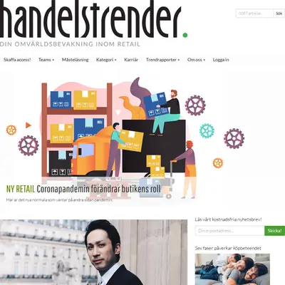 www.handelstrender.se startsida 2020