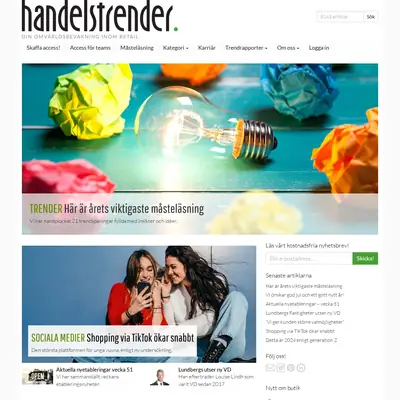 www.handelstrender.se startsida 2024