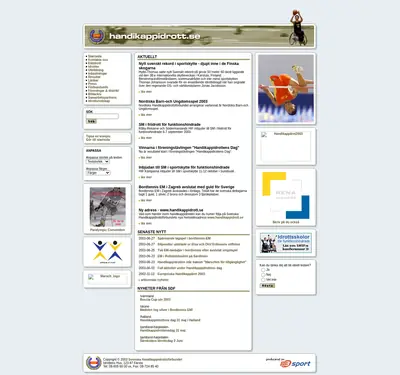Handikappidrott startsida 2003