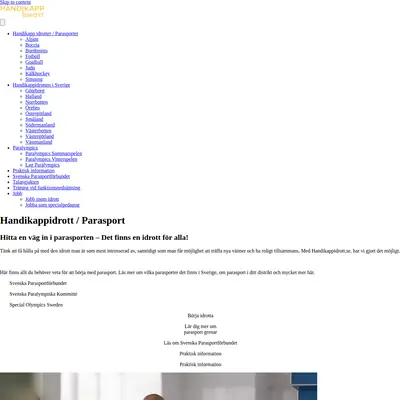 Handikappidrott startsida 2026