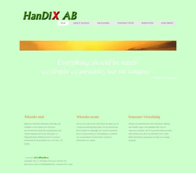 www.handix.se startsida 2018