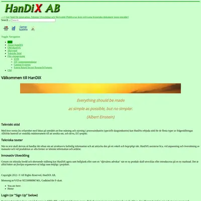 www.handix.se startsida 2022