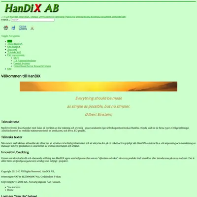 www.handix.se startsida 2024