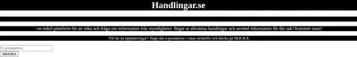 handlingar.se startsida 2019