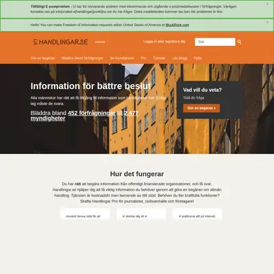 handlingar.se startsida 2025