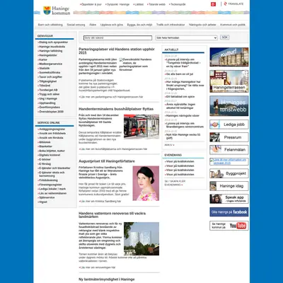 Haninge-Posten startsida 2015