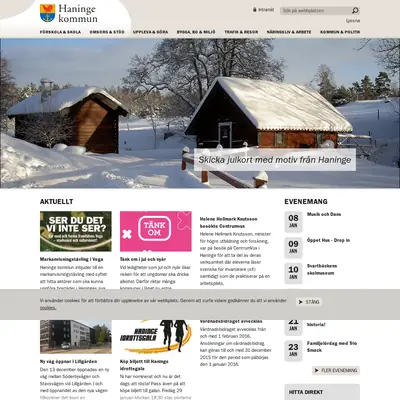 Haninge-Posten startsida 2016