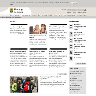 Haninge-Posten startsida 2017