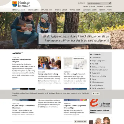 Haninge-Posten startsida 2018