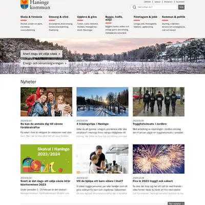 Haninge-Posten startsida 2023
