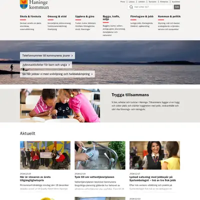 Haninge-Posten startsida 2025
