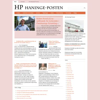 www.haningeposten.se startsida 2011