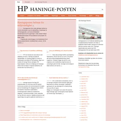www.haningeposten.se startsida 2013