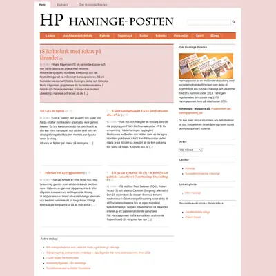 www.haningeposten.se startsida 2014