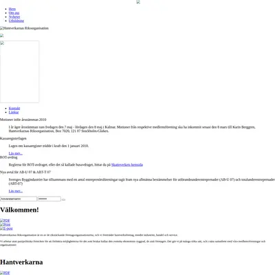 www.hantverkarna.se startsida 2010