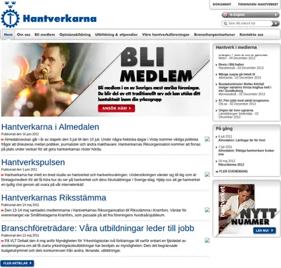 www.hantverkarna.se startsida 2011