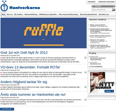 www.hantverkarna.se startsida 2012