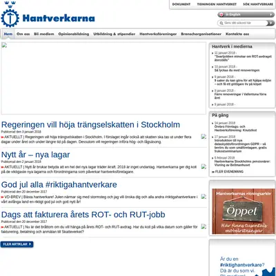 www.hantverkarna.se startsida 2018