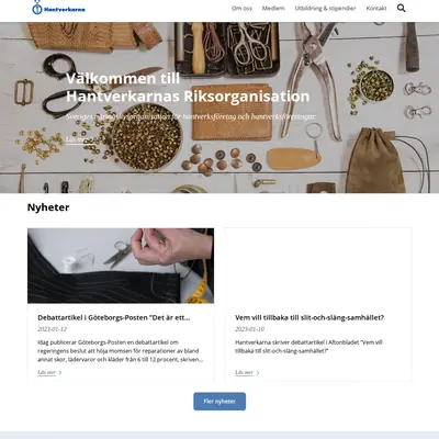 www.hantverkarna.se startsida 2023