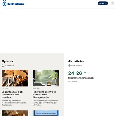 www.hantverkarna.se startsida 2024