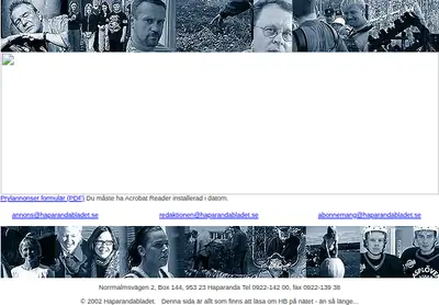 Haparandabladet (Haaparannanlehti) startsida 2004