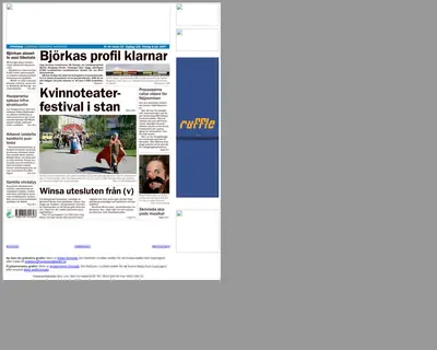 Haparandabladet (Haaparannanlehti) startsida 2009