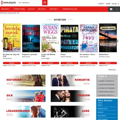 Harlequin Dare startsida 2019