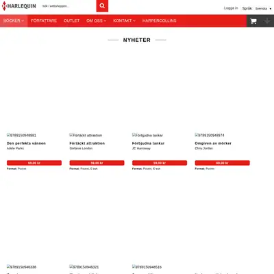 Harlequin Dare startsida 2020