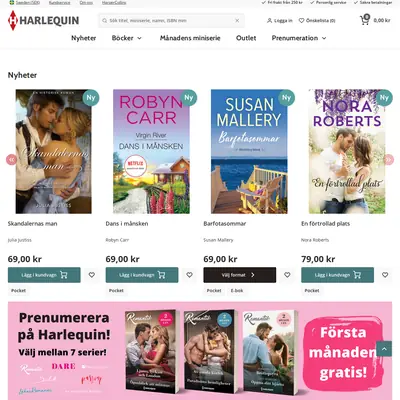 Harlequin Dare startsida 2022
