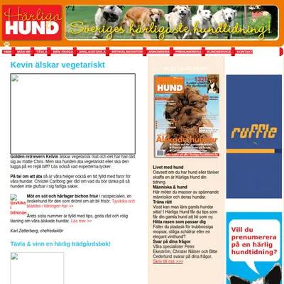 www.harligahund.se startsida 2007